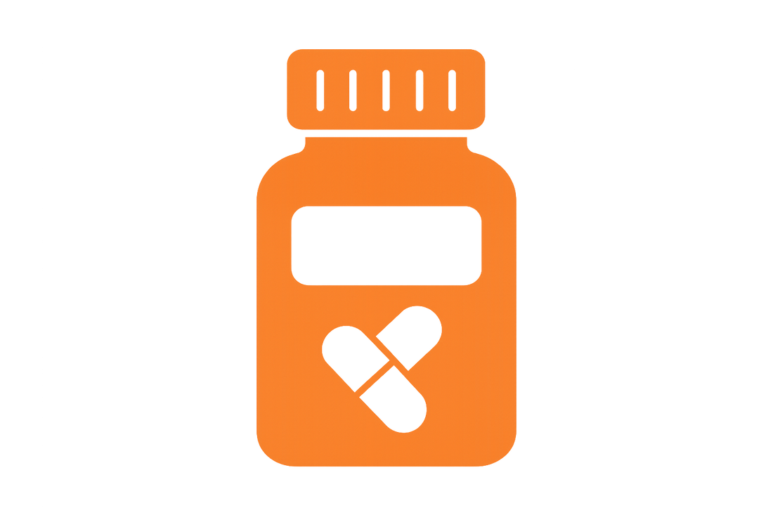 probiotics package not text pictogram in #ff8224